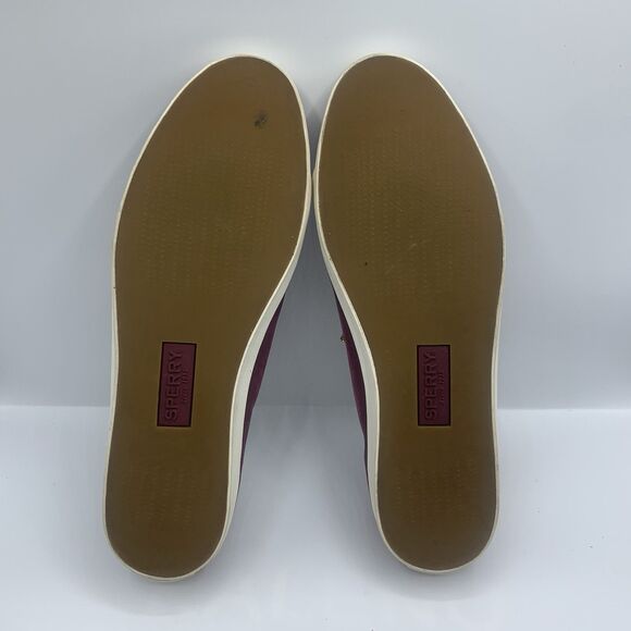 Sperry Sailor LTT Leather Womens Sneakers Size 9.5 Maroon STS84362 - Picture 8 of 9